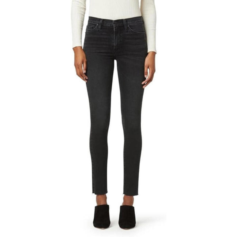 Hudson Barbara High Waist Super Skinny Ankle Jean Onyx Black size 30